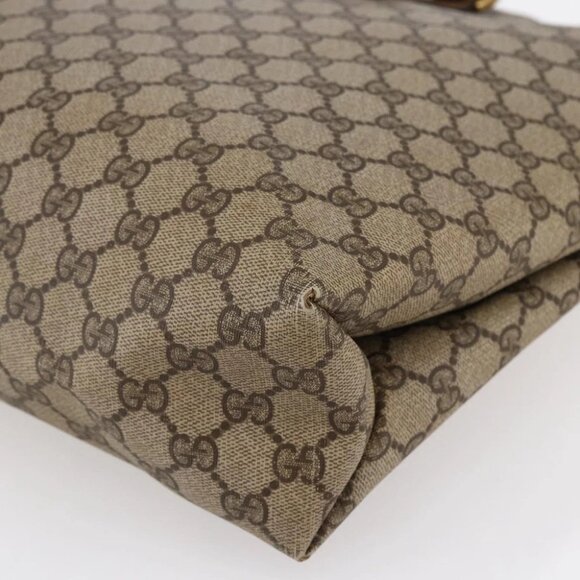 GUCCI GG Supreme Tote Bag PVC Beige Gold - Picture 11 of 16